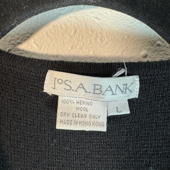 Jos A Banks black button up cardigan Large - Picture 2 of 6